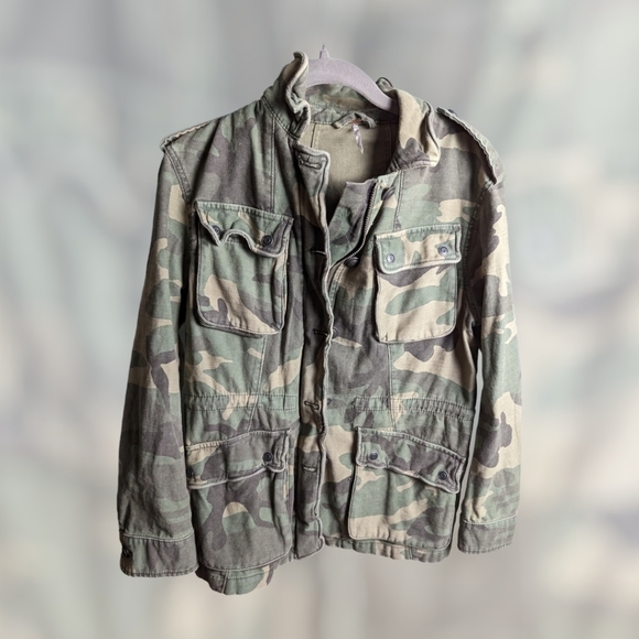 Free People Not Your Brothers Camo Jacket - Picture 1 of 8